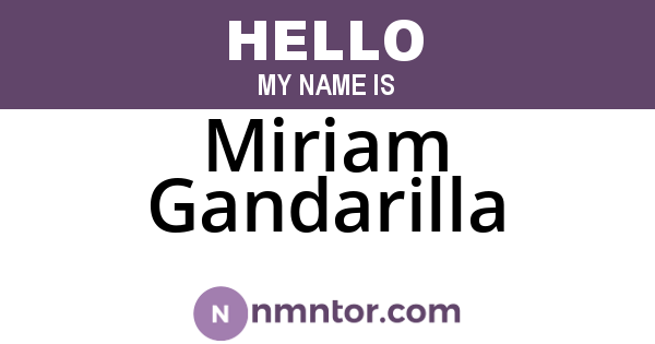 Miriam Gandarilla