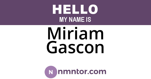 Miriam Gascon