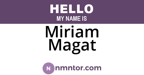 Miriam Magat