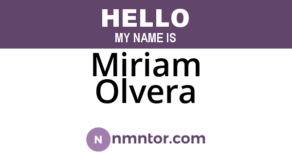 Miriam Olvera
