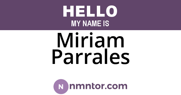 Miriam Parrales
