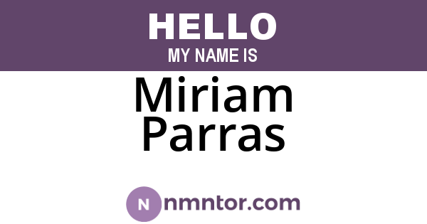 Miriam Parras