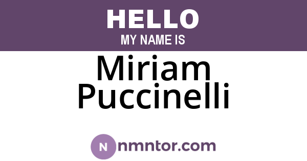 Miriam Puccinelli
