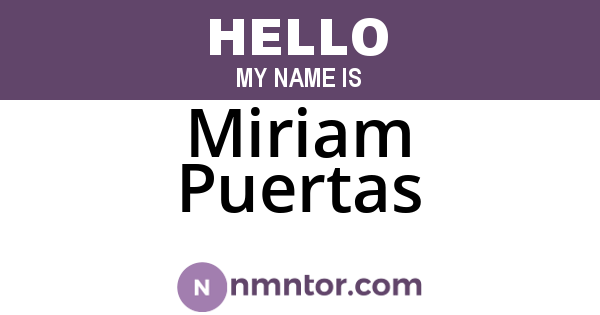 Miriam Puertas