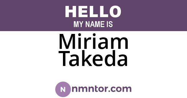 Miriam Takeda