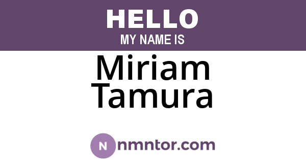 Miriam Tamura