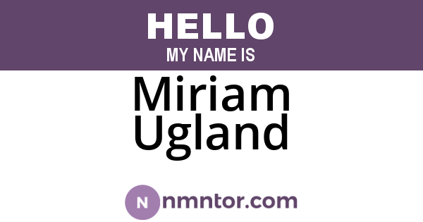 Miriam Ugland