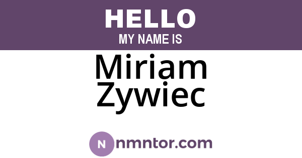 Miriam Zywiec