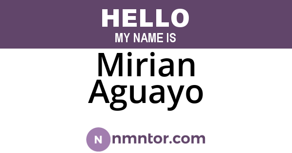 Mirian Aguayo