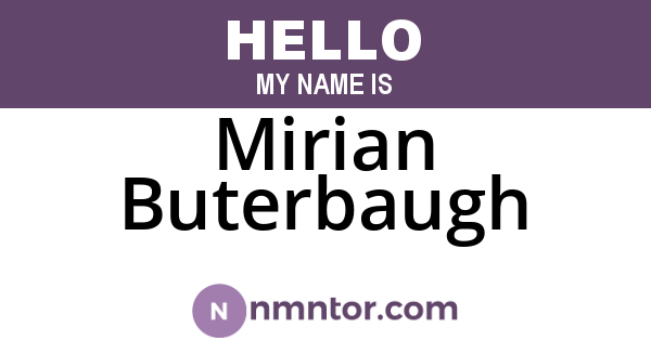 Mirian Buterbaugh