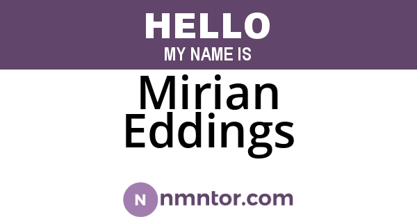 Mirian Eddings