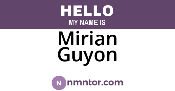 Mirian Guyon