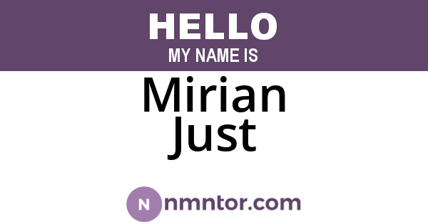 Mirian Just