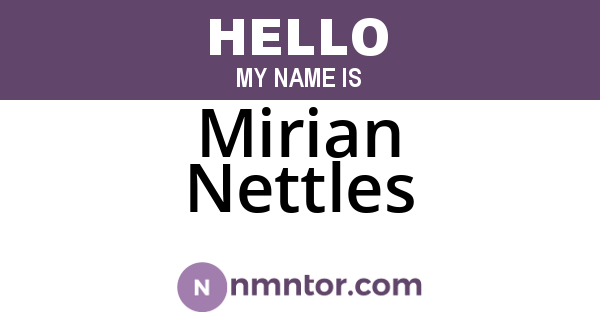 Mirian Nettles