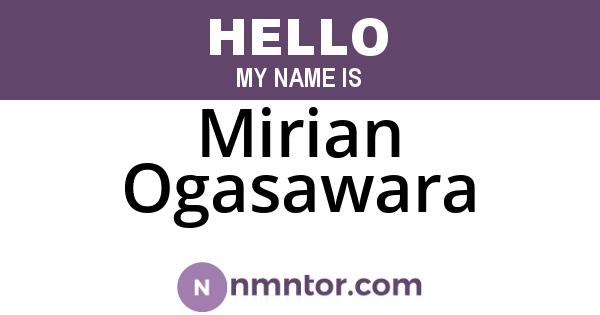 Mirian Ogasawara