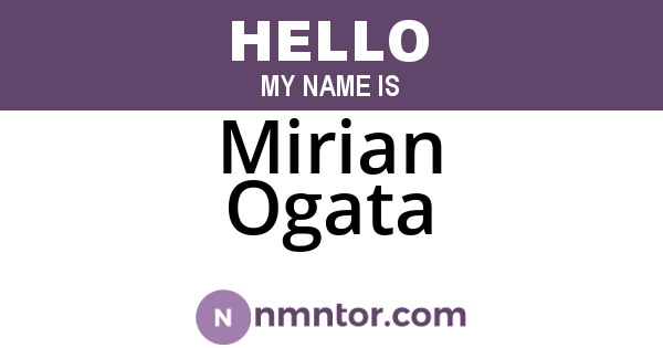 Mirian Ogata