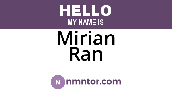 Mirian Ran