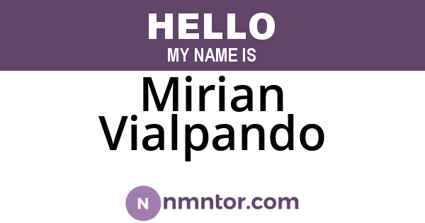 Mirian Vialpando