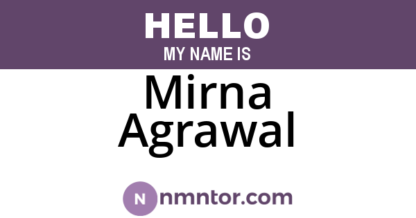 Mirna Agrawal