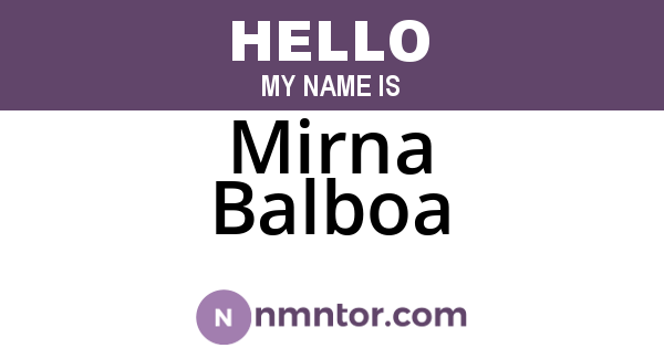 Mirna Balboa