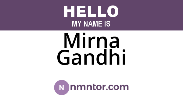 Mirna Gandhi
