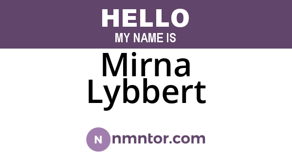 Mirna Lybbert