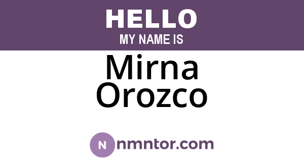 Mirna Orozco