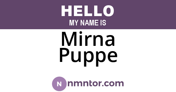 Mirna Puppe