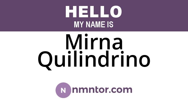 Mirna Quilindrino