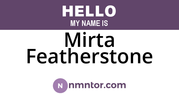 Mirta Featherstone