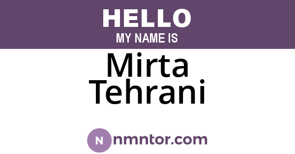 Mirta Tehrani