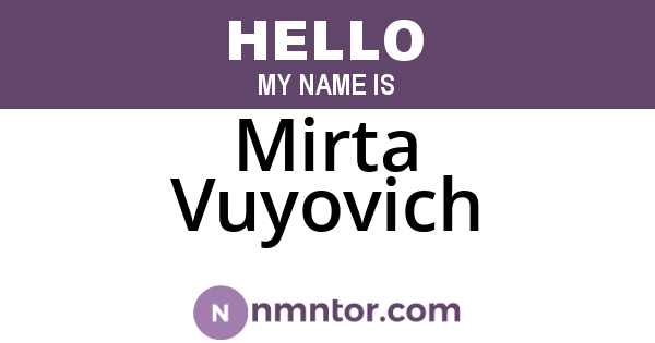 Mirta Vuyovich