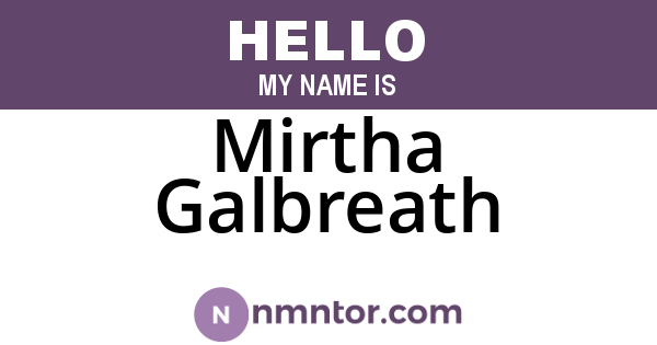Mirtha Galbreath
