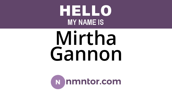 Mirtha Gannon