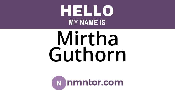 Mirtha Guthorn