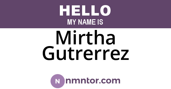 Mirtha Gutrerrez