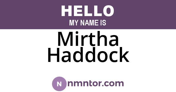 Mirtha Haddock