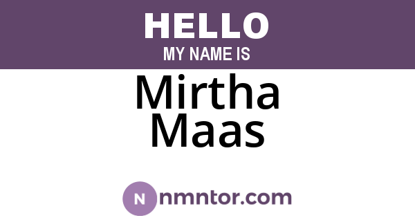 Mirtha Maas