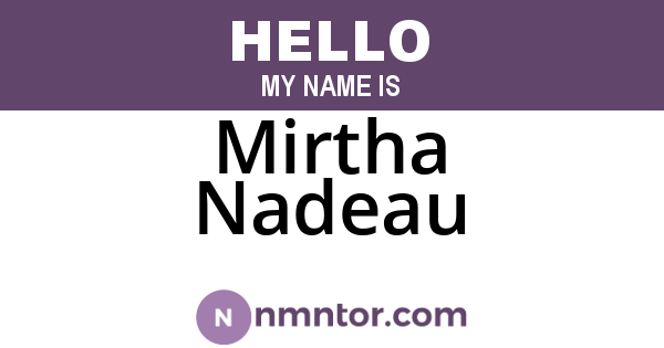 Mirtha Nadeau