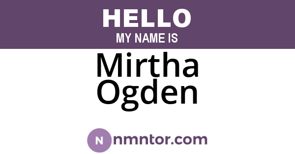 Mirtha Ogden