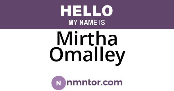 Mirtha Omalley