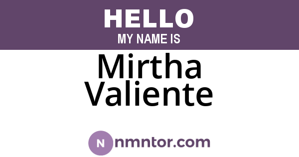 Mirtha Valiente