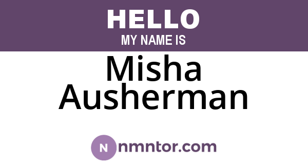 Misha Ausherman