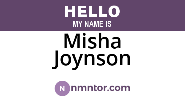 Misha Joynson