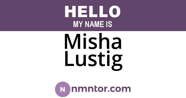 Misha Lustig