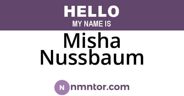 Misha Nussbaum