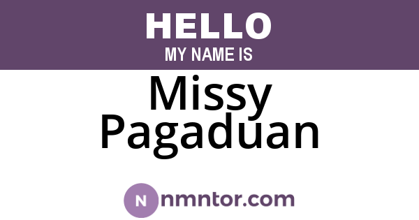 Missy Pagaduan