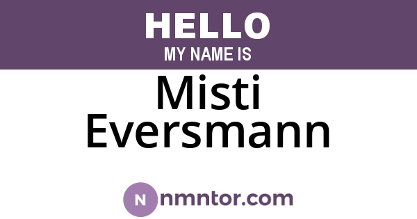 Misti Eversmann