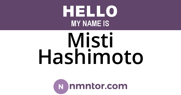 Misti Hashimoto