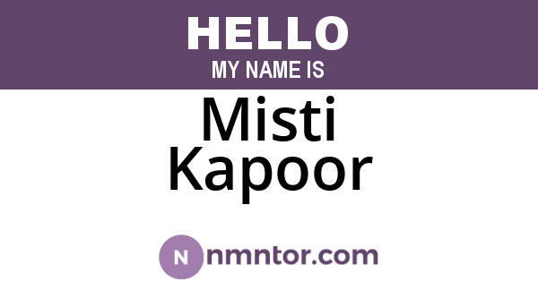 Misti Kapoor